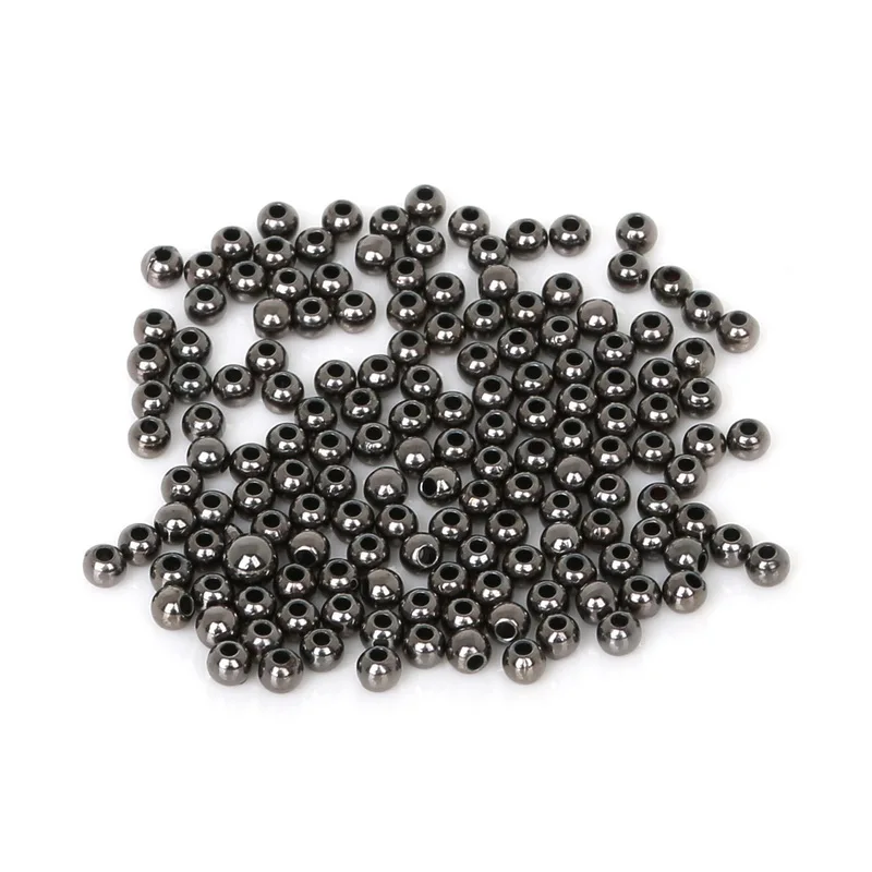 Круглые бусины CCB золотистые/пистолетно-металлические/посеребренные