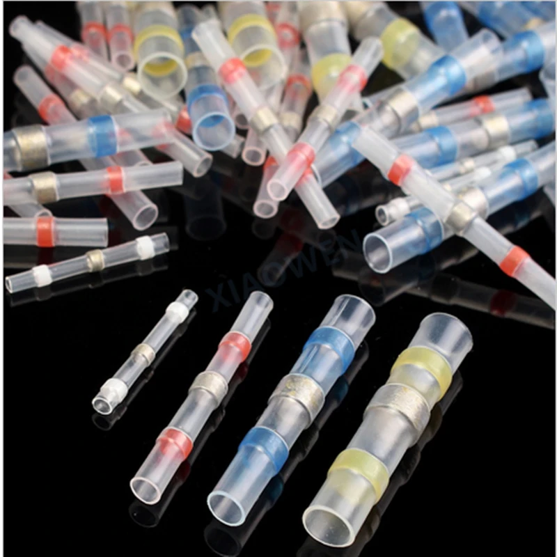 

75PCS Waterproof Solder Seal Heat Shrink Butt Wire Connectors Terminals Electrical Copper with a Soldering Sleeve