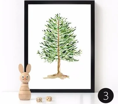 Северные деревенские зеленые растения современное искусство картина маслом