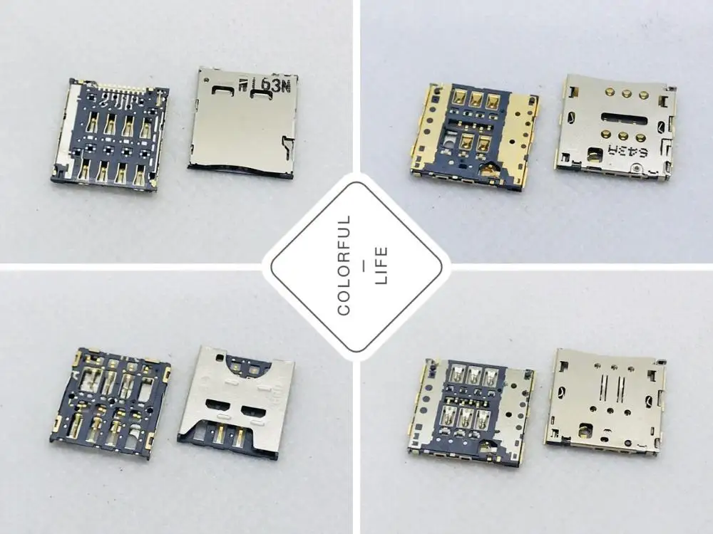 

OPPO X909 Gionee F100 P6 P7 MOLEX ALPS LCN 6/10PIN Push-pull Patch Original Micro SIM Card Slot Tray Holder PCB Board Connector