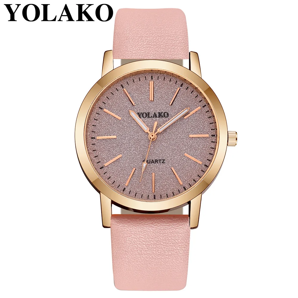 

YOLAKO 2019 Women's Casual Quartz Leather Band Starry Sky Watch Analog Wrist Watch lady watch for woman reloj mujer Gift Q