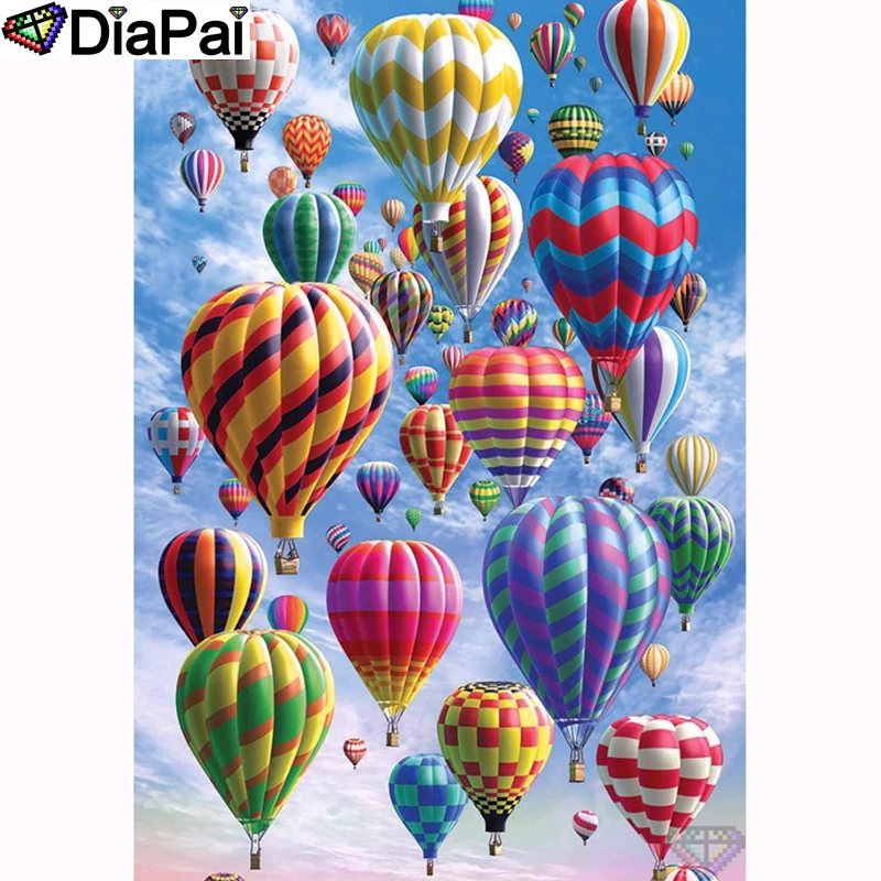

DIAPAI 100% Full Square/Round Drill 5D DIY Diamond Painting "hot air balloon" Diamond Embroidery Cross Stitch 3D Decor A18684