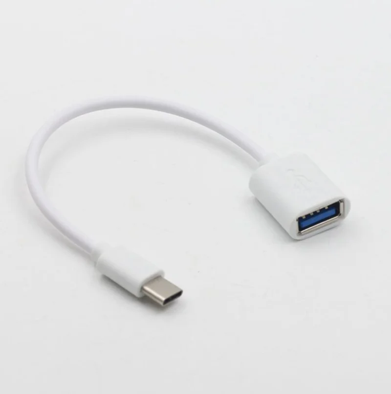 Белый 3,1 шт. Тип C OTG адаптер Кабели USB 3,0 Тип C штекер USB 100 A Женский OTG кабель для передачи данных адаптер 16 см длина - Цвет: Белый