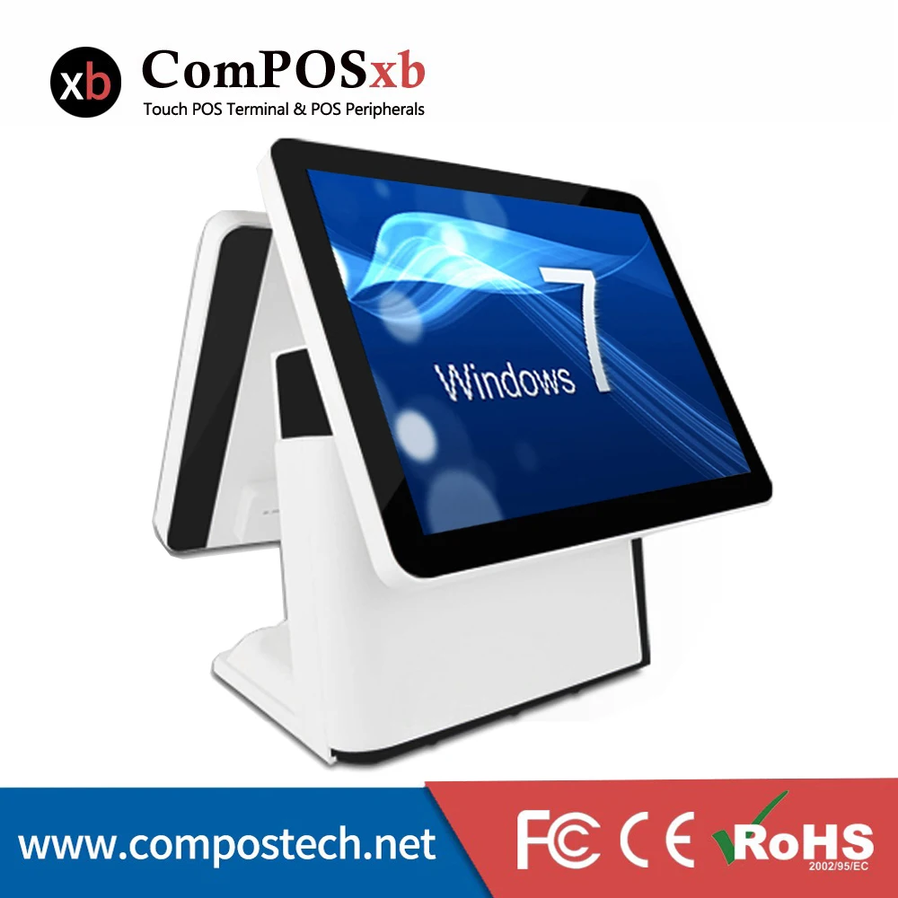 ComPOSxb Capacitive Touch Screen POS Systems software Dual Terminal 15 Inch Point Of Sale For Fast-Food Restaurant | Компьютеры и офис
