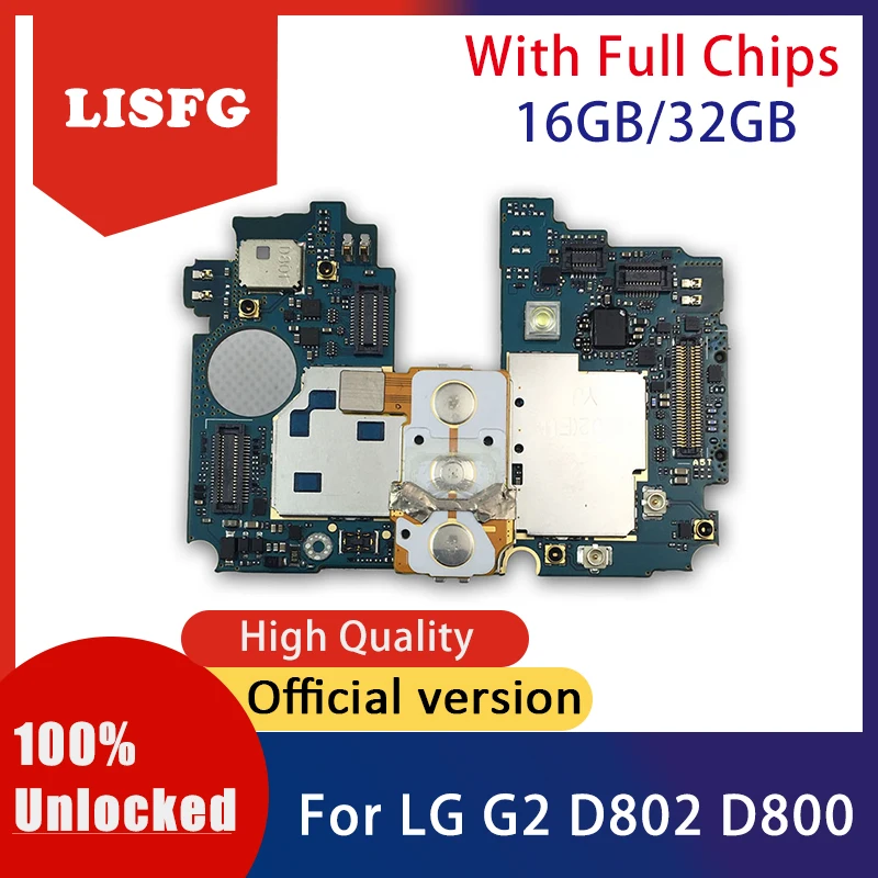 16 ГБ 32 ГБ для LG G2 D802 D800 материнская плата разблокированная материнская плата с полным чипом ОС Android установленная полнофункциональная материнская плата