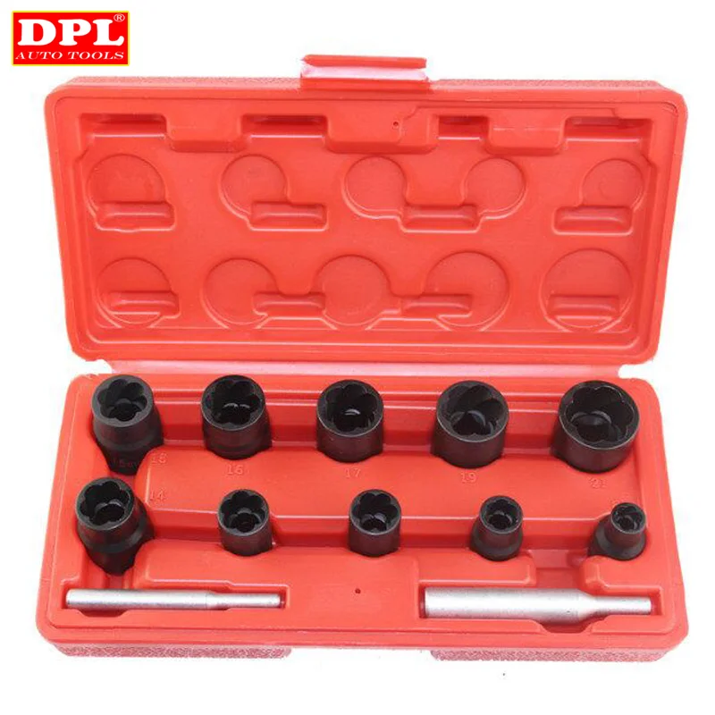 

12pcs Twist Socket Set 3/8" & 1/2" Dr. Damaged Lock Lug Nut Removal Socket Tool