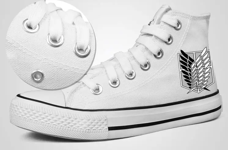 Attack on Titan shoes high platform canvas Shingeki no Kyojin board Luminous cosplay | Тематическая одежда и униформа