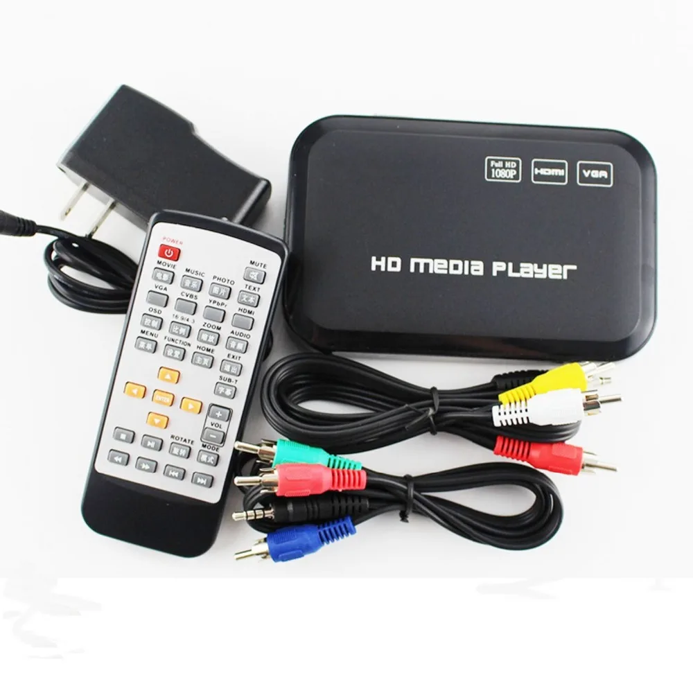 Медиаплеер REDAMIGO Mini Full HD1080p H.264 MKV HDD HDMI-совместимый медиаплеер центр USB OTG SD AV TV AVI RMVB