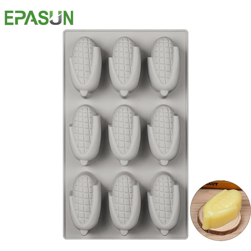 

EPASUN 3D Silicone Mold Mousse Corn Shape Moule Silicone Form Bakeware for Baking Cake Muffin Pan Dessert Cake Decorating Tool