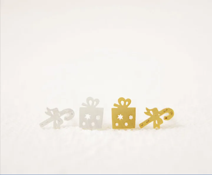 

Fashion Umbrella And Gift Box Stud Earrings Wholesale Free Shipping