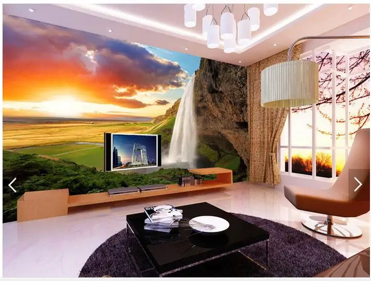Пользовательские фото обои 3d tv настенные бумаги фрески ТВ установка настенная