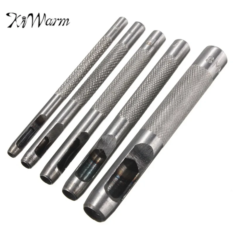 KiWarm 5 шт. набор Дырокол из углеродистой стали кожаный дырокол ремень