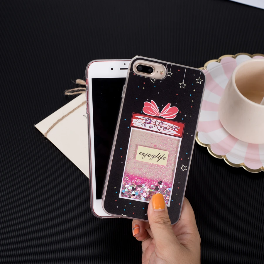 Fashion Bling Liquid Quicksand Cases For IPhone 6 6S Plus Case anjoy life Back Cover Iphone 7 Coque X 8 |