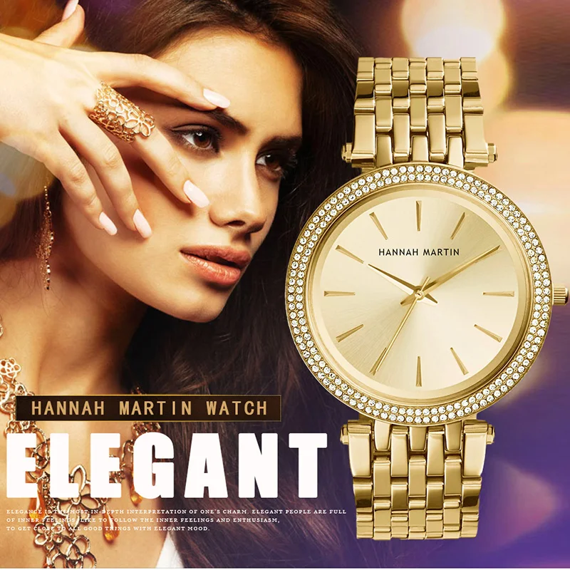 Женские брендовые Роскошные Кварцевые модные деловые часы с бриллиантовым