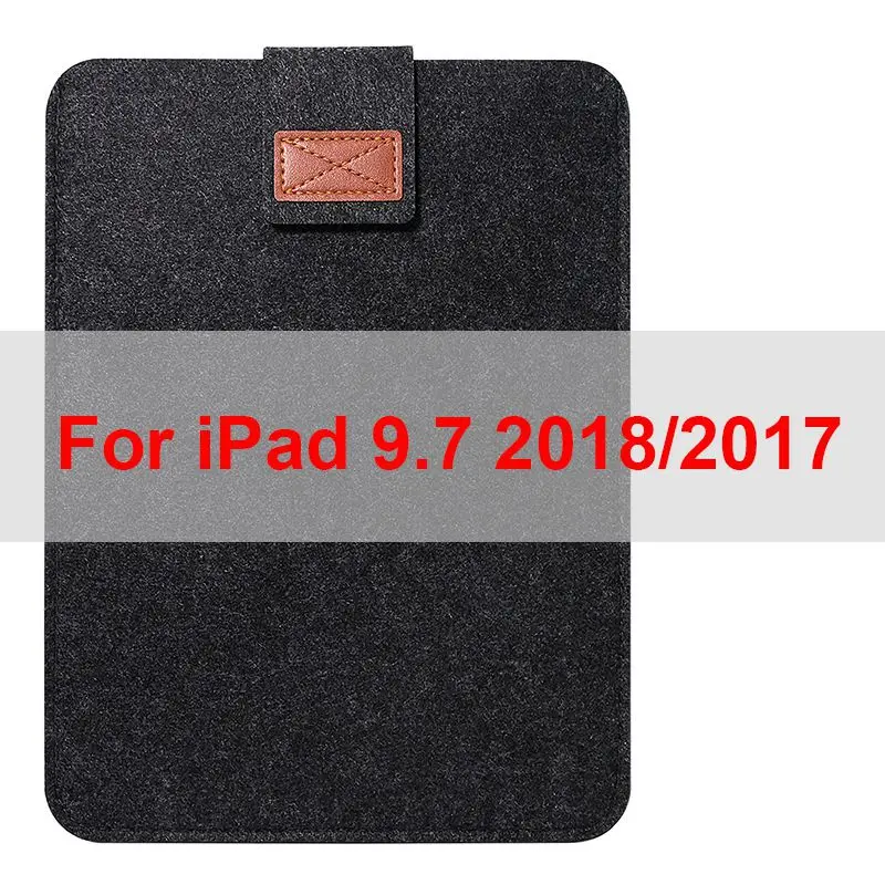 for 9.7 2017 2018 Фетровый чехол для iPad 7th 10,2 Mini 5/4 Air 3 2 Pro 12,9 11 10,5 9,7, легкий защитный чехол для переноски - Цвет: for 9.7 2017 2018