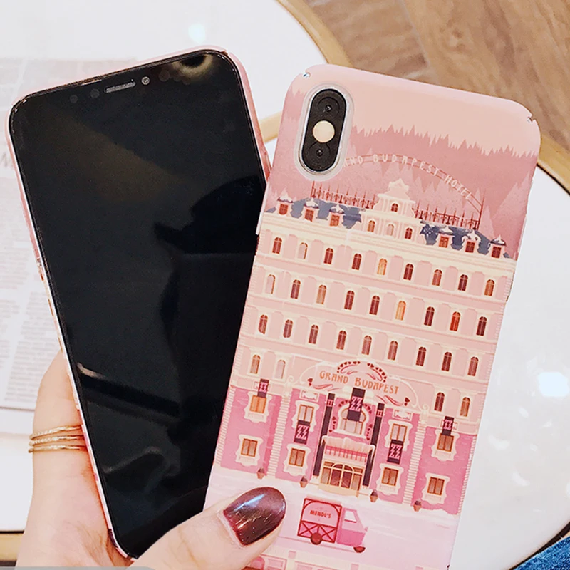 WOTP Модный чехол для телефона в гостиничном стиле iphone 7 6 S 8 Plus Жесткие ПК-чехлы с