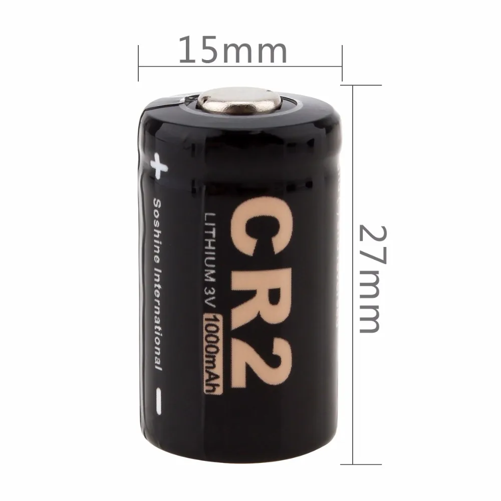 4 шт./лот Soshine 3V 1000mAh батарея CR2 литиевые батареи для светодиодных фонарей фары