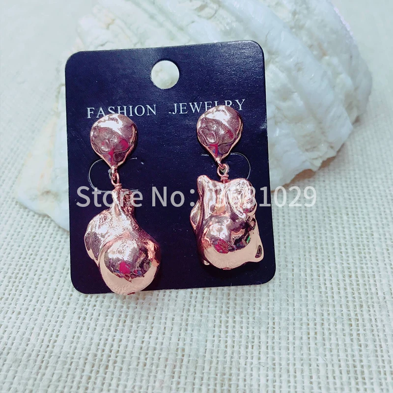 Hot style earring pink drop new eardrop female fashionable natural pearl | Украшения и аксессуары