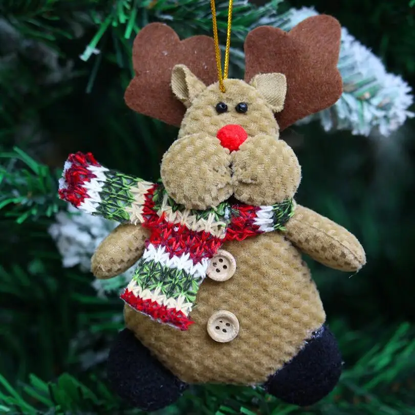 Новогодняя подвесная кукла небольшого размера в виде снеговика/Санты/оленя