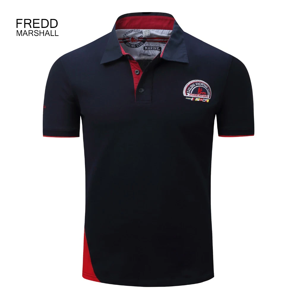 Мужская футболка поло повседневная Однотонная с коротким рукавом 100% хлопок