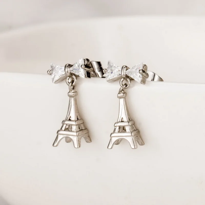 Iutopian/серьги капельки с Эйфелевой башней высокое качество подарок для нее #