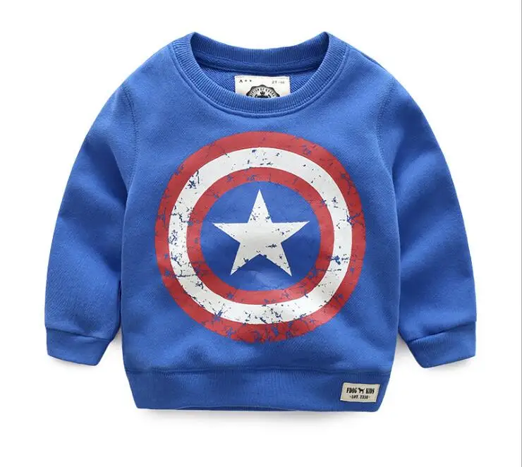 Kids hoodies 2017 SPRING Boys and sweatshirts Captain America sweater for boys long sleeve t shirt CHILDREN OUTFIT |