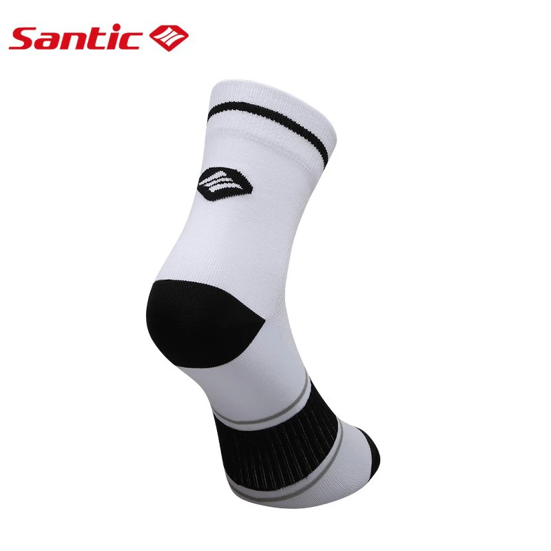 W8C09088W Santic мужские спортивные носки для велоспорта, бега, баскетбола, футбола, дышащие, анти-пот, уличная спортивная одежда, свободный размер - Цвет: W8C09088W