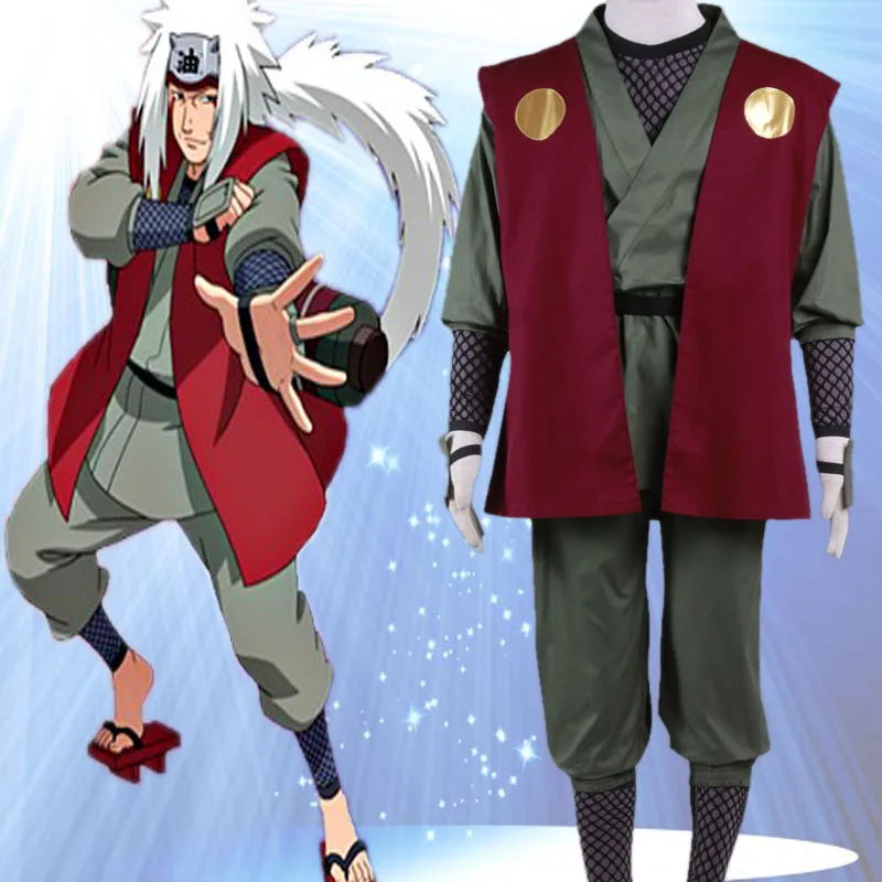 Jiraiya косплей костюм из аниме Наруто шипудэн | Тематическая одежда и униформа