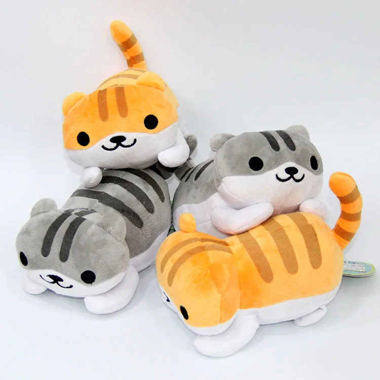 4 шт./компл. Неко Atsume плюшевые игрушки японской поп-кошки на заднем дворе в виде животных, с милыми плюшевые подвески кукла 18 см для подарок