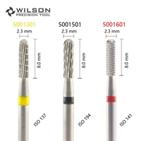 cylindrical shape iso 141 023 other cut hp wilson tungsten carbide dental lab burs 5001301 5001501 5001601