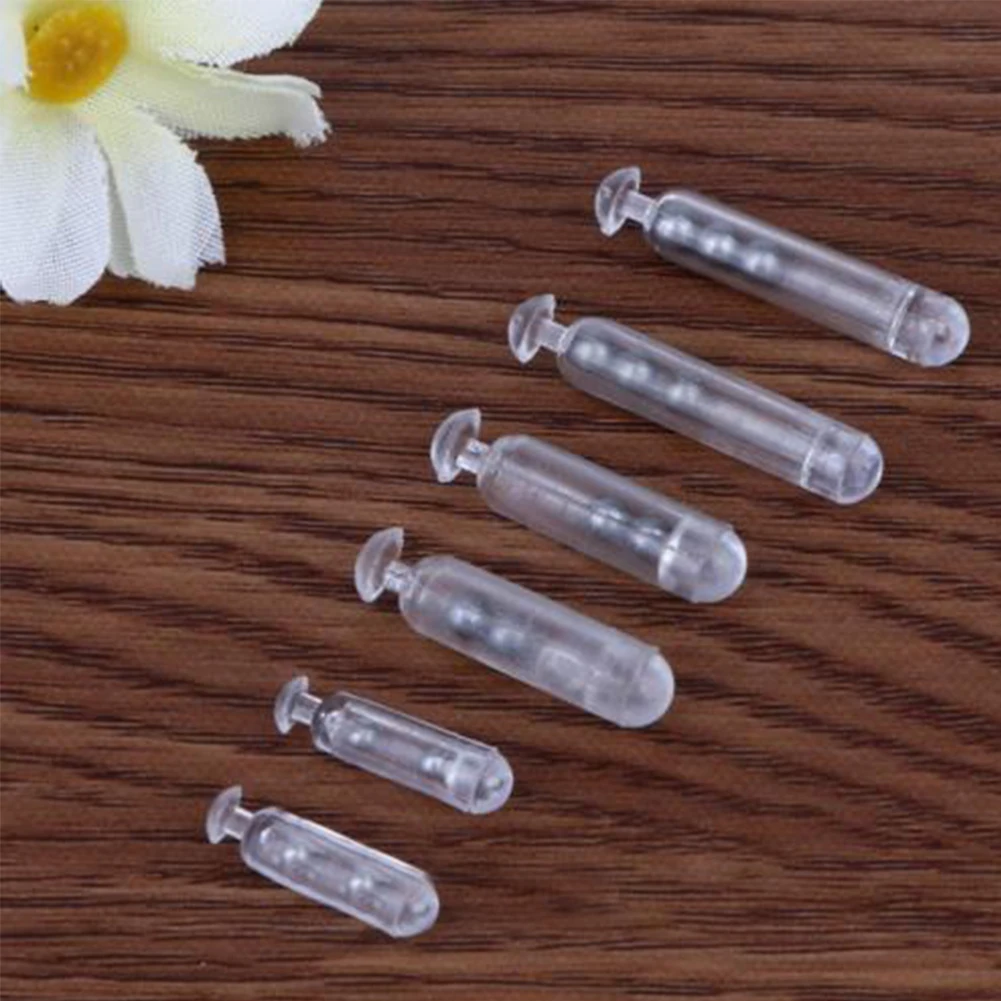 Новинка 10 шт. 3 шарики трубки Стекло приманка-погремушка для мягкие приманки