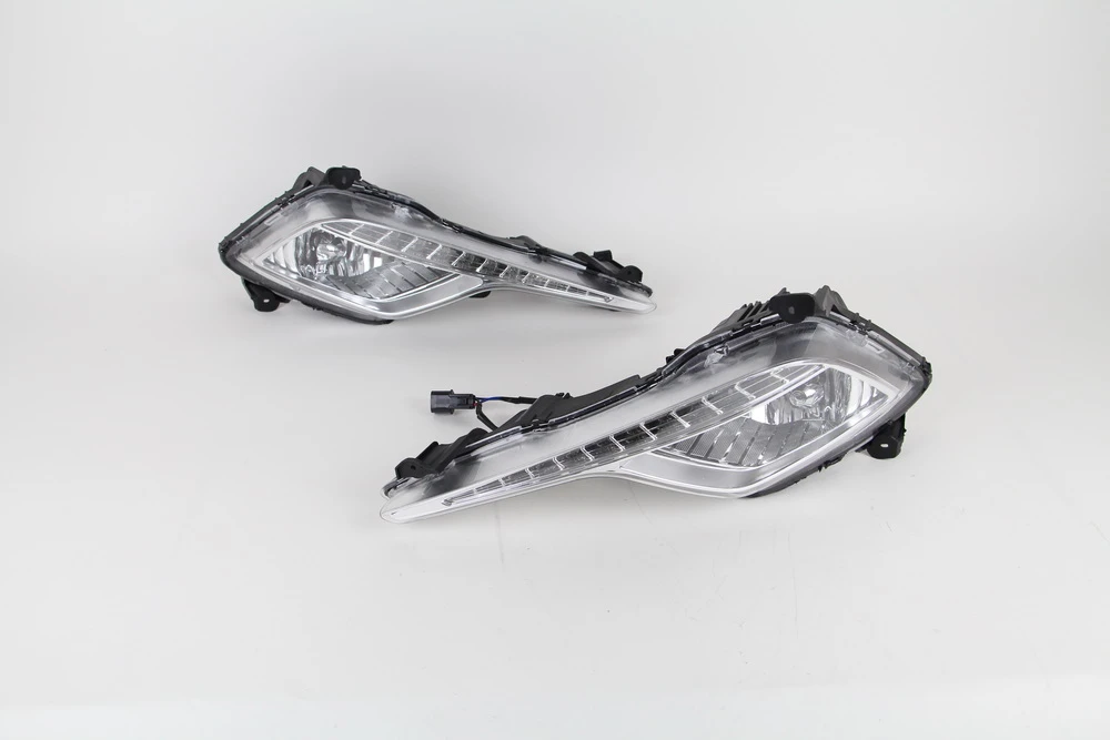CSCSNL1 комплект Автомобильный светодиодный для hyundai Sonata 8 2013 вождения DRL дневные ходовые огни дневного света 12 В ABS противотуманная фара крышка