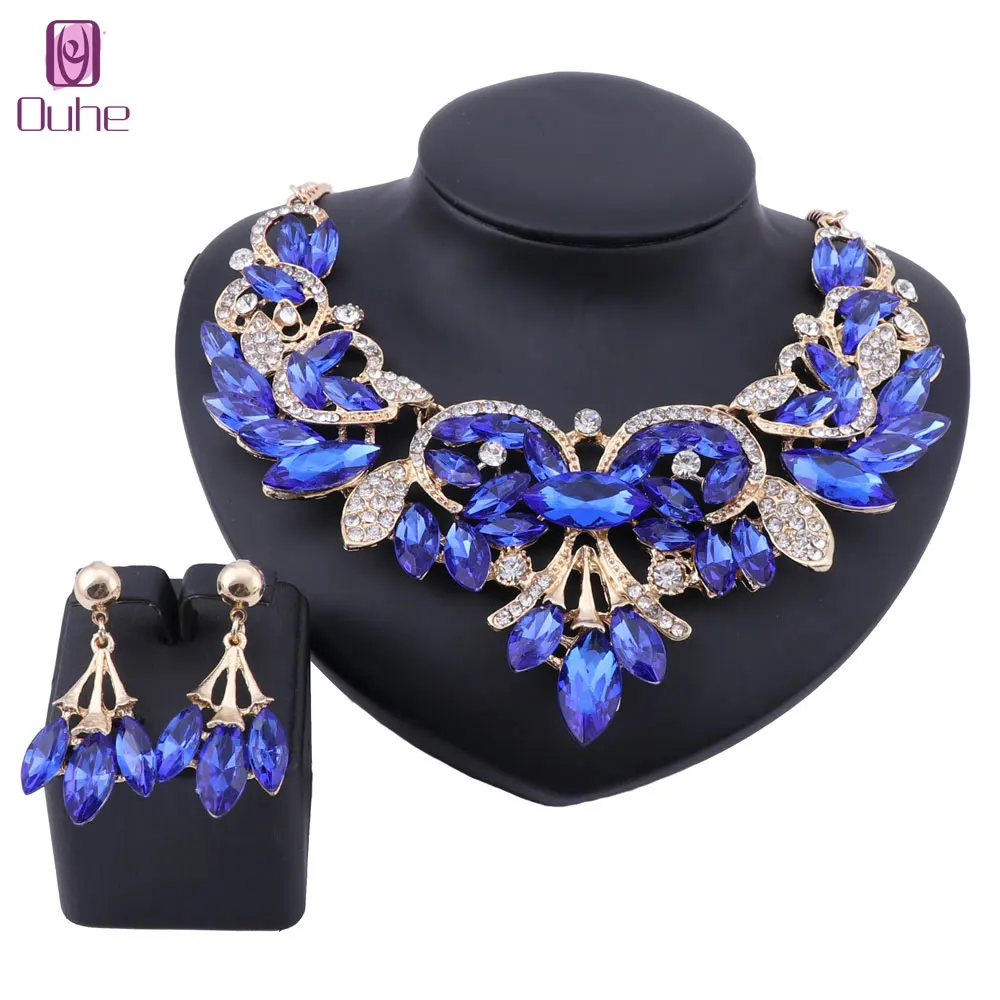 Модное женское ожерелье яркие ожерелья серьги ошейник Свадебные Ювелирные