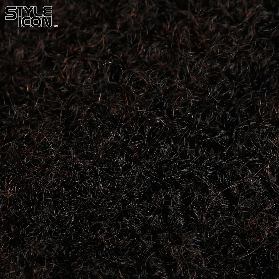 Styleicon человека Плетение объемных волос 3 Связки Реми монгольской афро кудрявый