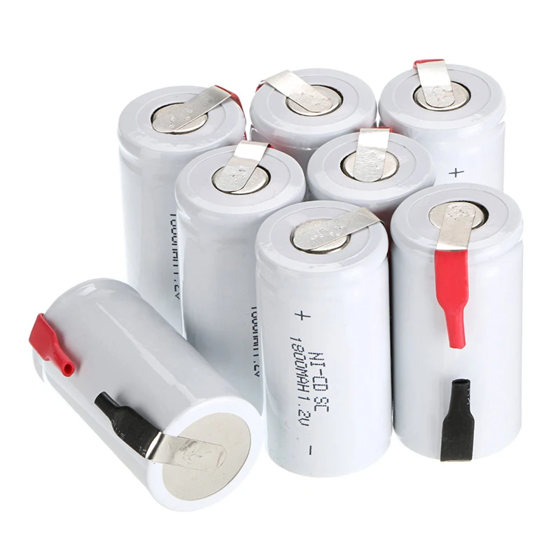 4 шт 1 2 V 1800 мА/ч SC Батарея Ni Cd Перезаряжаемые светодиодный фонарик фонарь