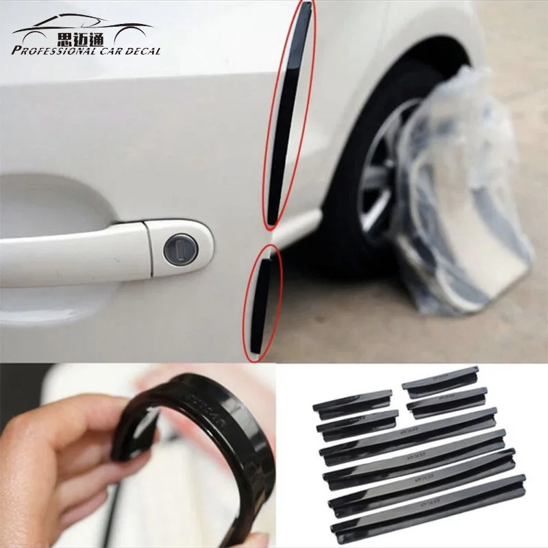 Car door edge guards trim molding protection auto strip scratch protector guard crash barriers sticker for all car 8pcs/set | Автомобили и