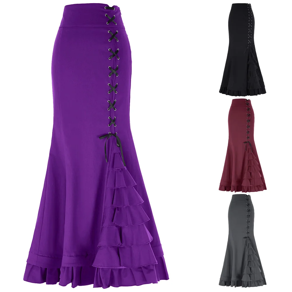 Женская винтажная длинная юбка карандаш BP в стиле русалочка облегающая со