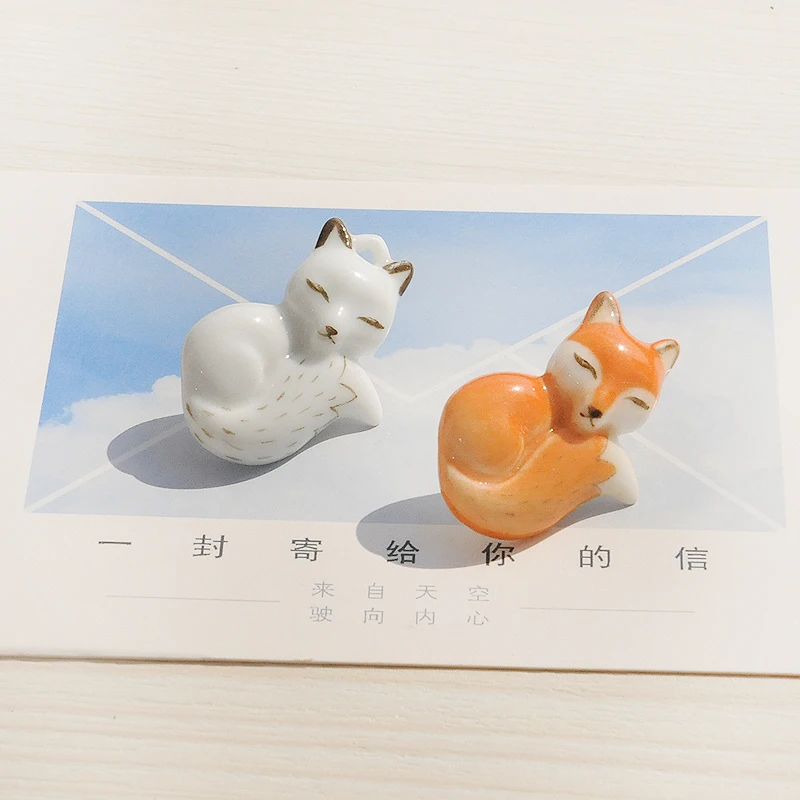 Jingdezhen Дева стиль чистый ручной работы керамический дизайн лисы воротник лацкан