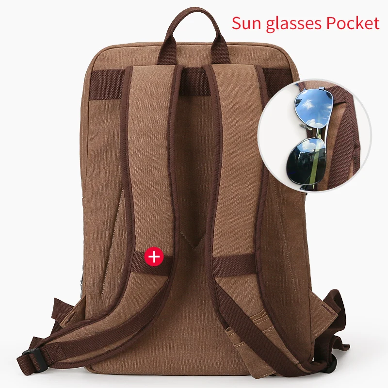 

Muzee Canvas Backpack USB Design Backpack Men male Student Bag for Weekend Mochila suit for 15.6 inches Laptop backpack