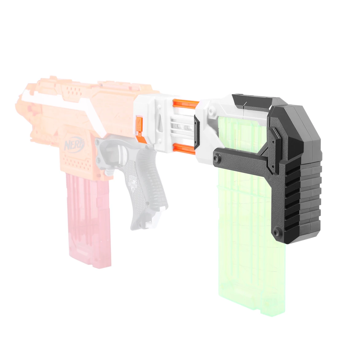 Модифицированный ABS инкрустационный Тип хвостового запаса для Nerf N-strike Элитной серии игрушечный пистолет оранжевый серый мягкий пистолет аксессуары совместим с Nerf