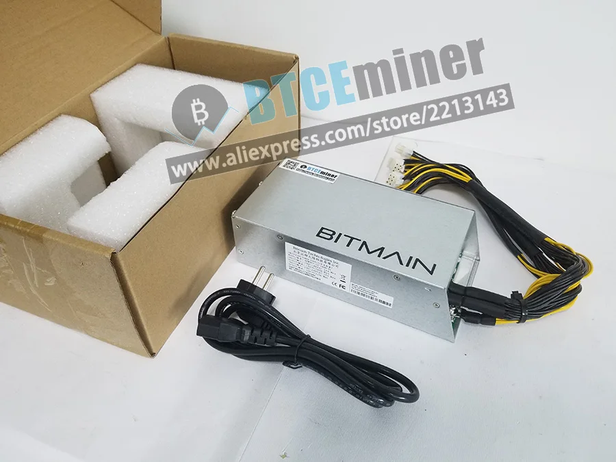 Bitmain Antminer APW3++ PSU 6PIN* 10 источник питания для D3 S9 L3+ и Байкал x10 1600 Вт