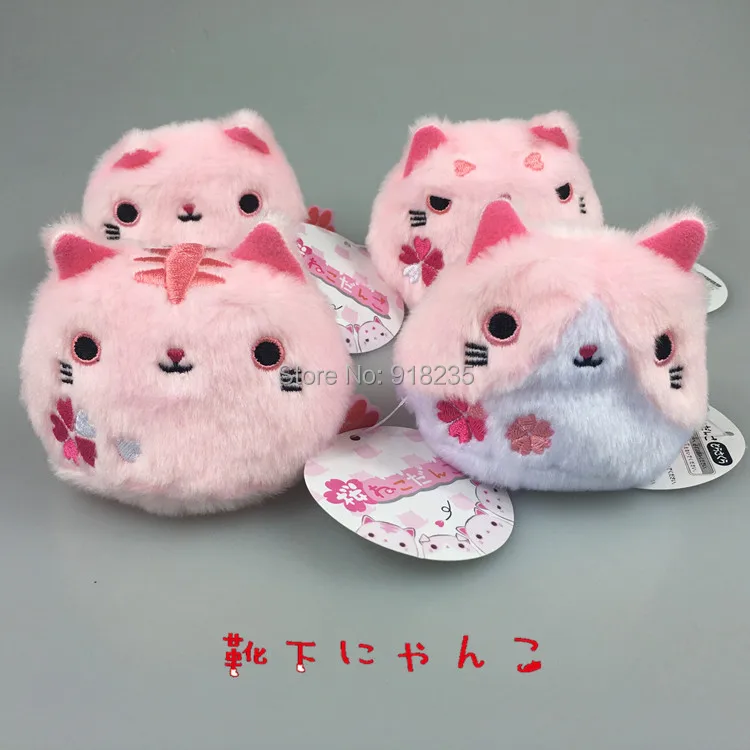 4 шт. розовый Неко Atsume кошка с заднего двора " Мяу коллекция Dango Mochi плюшевые куклы мягкие игрушки розничная торговля