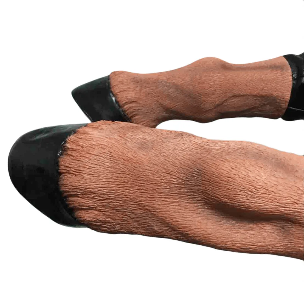 Латексная маска для ног лошади реквизит костюма на Хэллоуин латексные перчатки