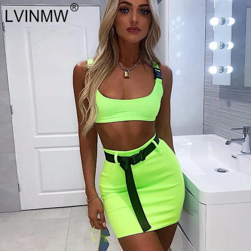 LVINMW пикантные трикотажные Low Cut квадратный воротник укороченный топ пояс Лук