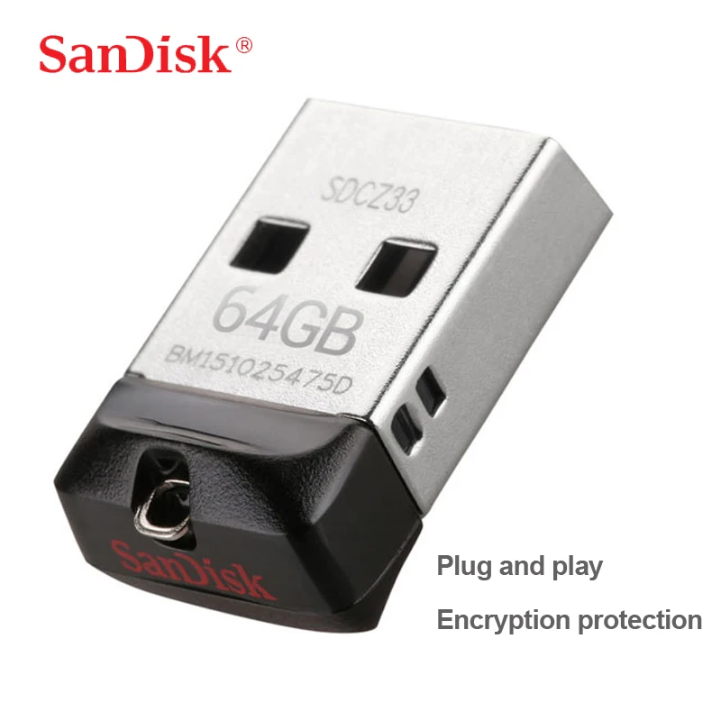 Sandisk Мини авто USB флеш накопитель 16 ГБ 32 64 ГБ|USB флэш-накопители| |