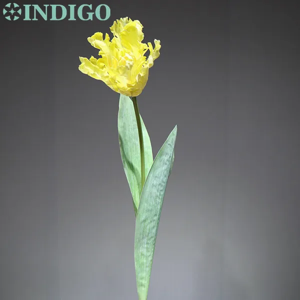 1 piece yellow Индиго-один цветок-настоящее Прикосновение Желтый цветок тюльпана домашнее украшение свадебные искусственные цветы Вечеринка - Цвет: 1 piece yellow