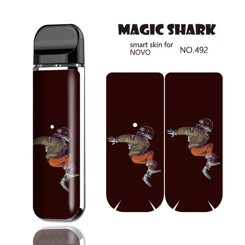 Чехол наклейка из ПВХ для Smok Novo 492 504 Magic Shark Diamond Owl Bow Popeye Skull Black Panther V Vendetta|Наклейки