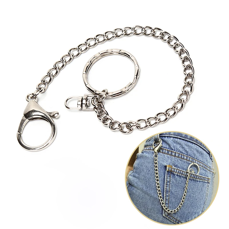 18 см Рок Панк модный длинный металлический кошелек ремень брелок брюки джинсы