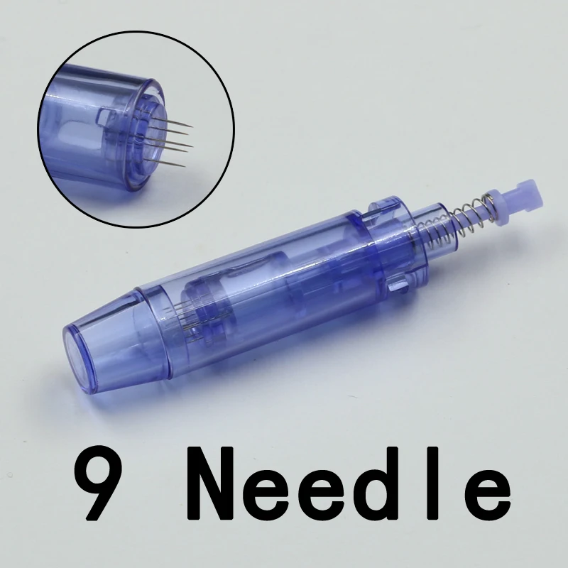 Синяя микро игла 50 шт. 12 24 36 контактов каргридж Электрический DR derma pen головка