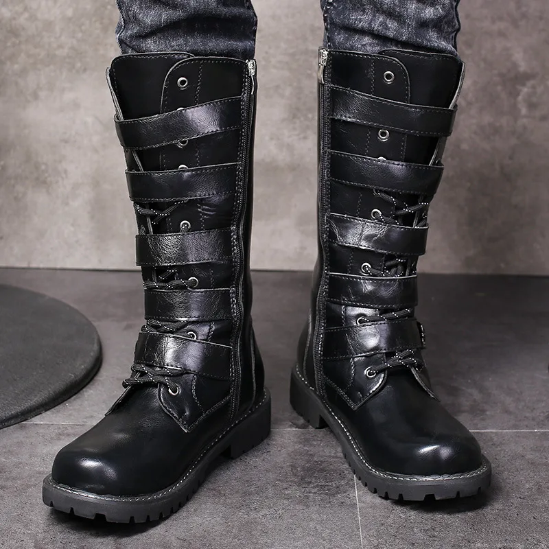 Новые повседневные рыцарские сапоги Повседневная модная крутая трендовая
